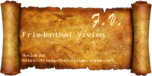 Friedenthal Vivien névjegykártya
